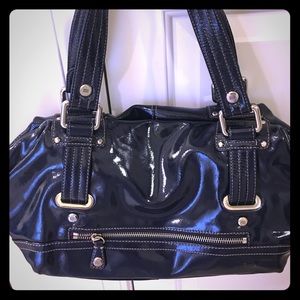 Patent leather handbag